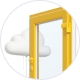 Межкомнатная пластиковая дверь: стекло VISIO GLASS